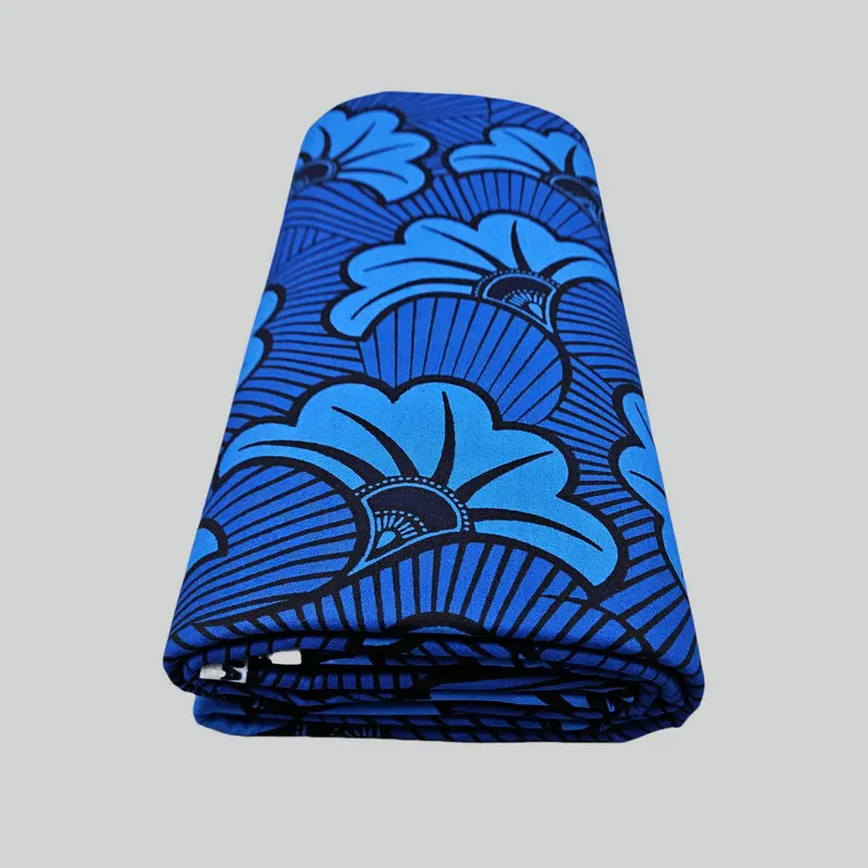 Blue Dutch Wax Hollandaise Fabric | 100% Cotton African Textile Blue Dutch Wax Hollandaise African fabric made from 100% cotton — veritable Holland wax textile for making clothes